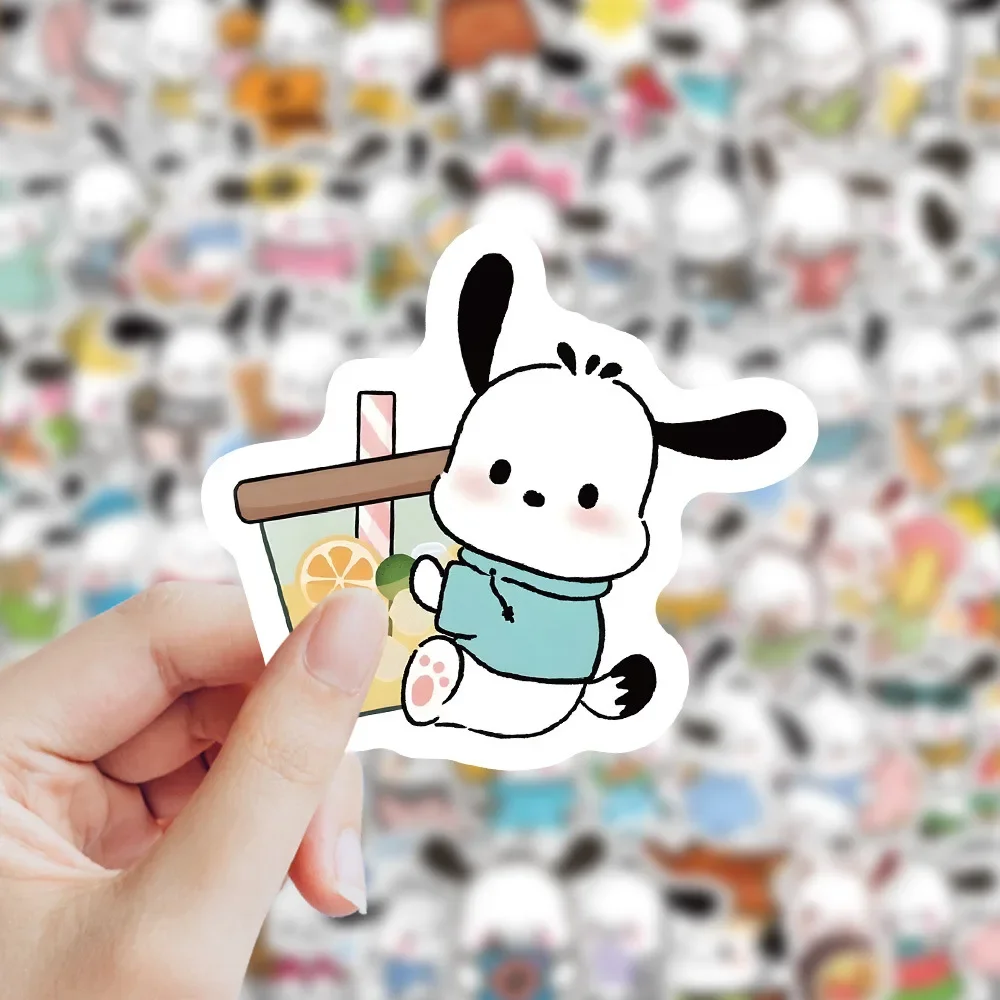 120pcs Sanrio Cute Pochacco Cartoon Children\'s Notebook Water Cup Decorative Sticker