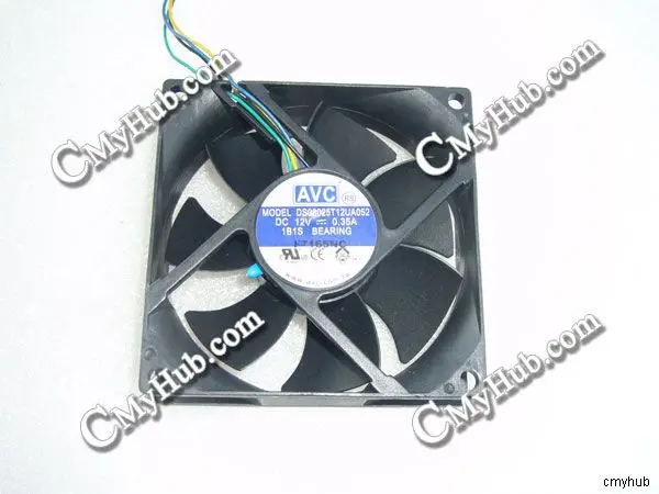 For AVC DS08025T12UA052 DC12V 0.35A 8025 8CM 80MM 80X80X25MM 4pin Cooling Fan DS08025T12UA052