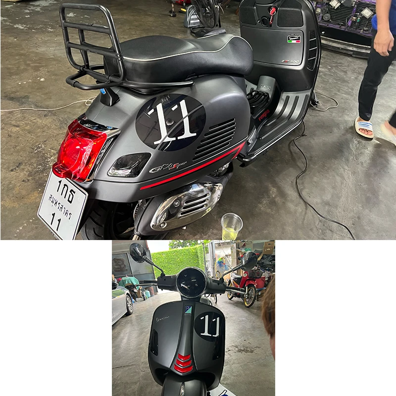 

Motorcycle Decals Number 1-20 Case for Vespa Series 2 Sei Giorni GTS 300 GTV250 GTV125 300 HPE