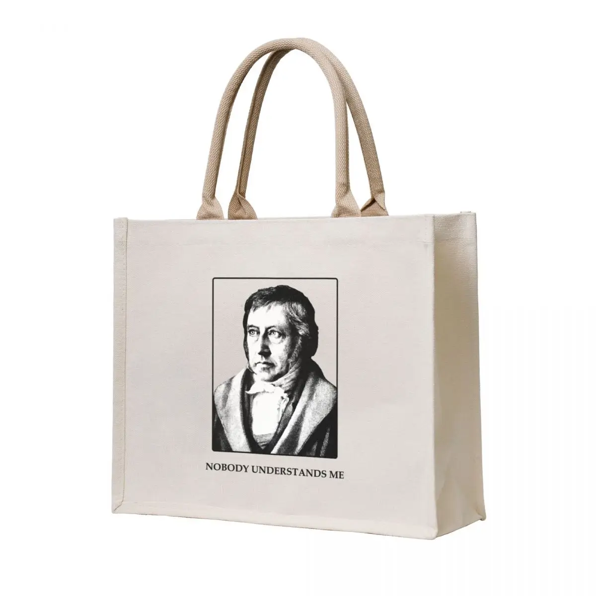

Hegel - Nobody Understands Me - Funny Philosopher Tote Bag hand bag ladies Lady bags custom canvas bag