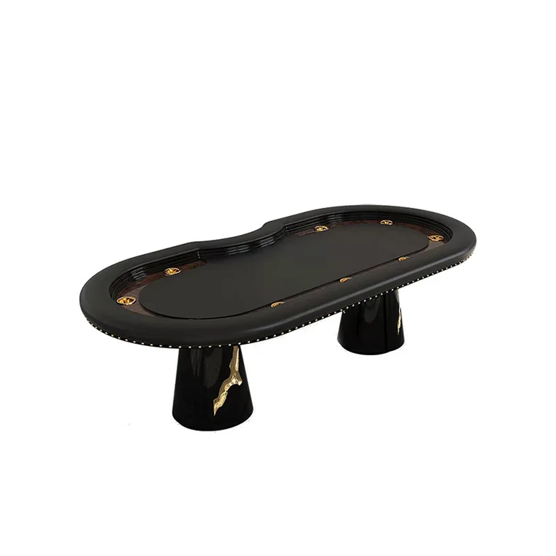Texas Poker Table High-end Solid Wood Light Luxury Design Entertainment Club Game Table for Chess/Card Games