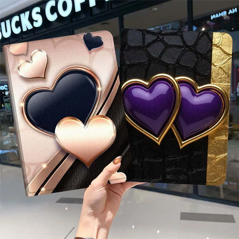 

Shining Love Heart Luxury Gift For Samsung Galaxy Tab A7 A A8 A9 A11 S6 S11 10.1 10.4 10.5 Inch Lite PLus Soft Tablet Case