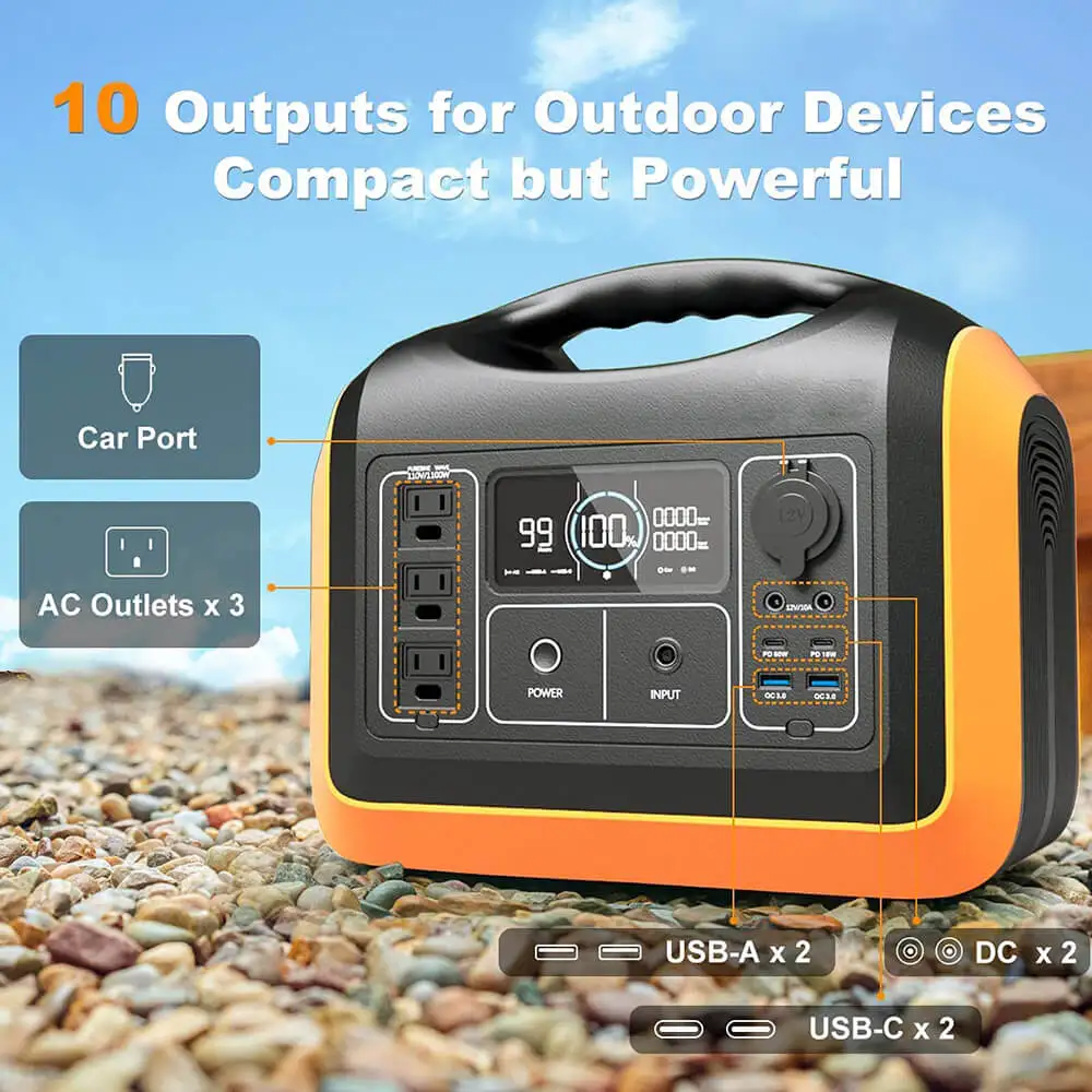 1100W output lifepo4 battery tragbare powerstation kraftwerk portable solar power station 1000w power station generator