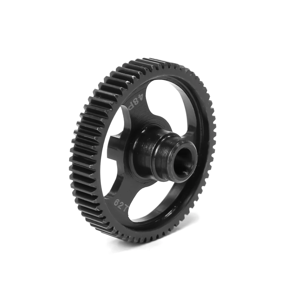 블랙 스틸 스퍼 기어 변속기 기어, TRAXXAS 1/10 4-Tec 2.0 3.0 RC 자동차 업그레이드 부품 액세서리, 48P, 48T, 55T, 62T, 70T