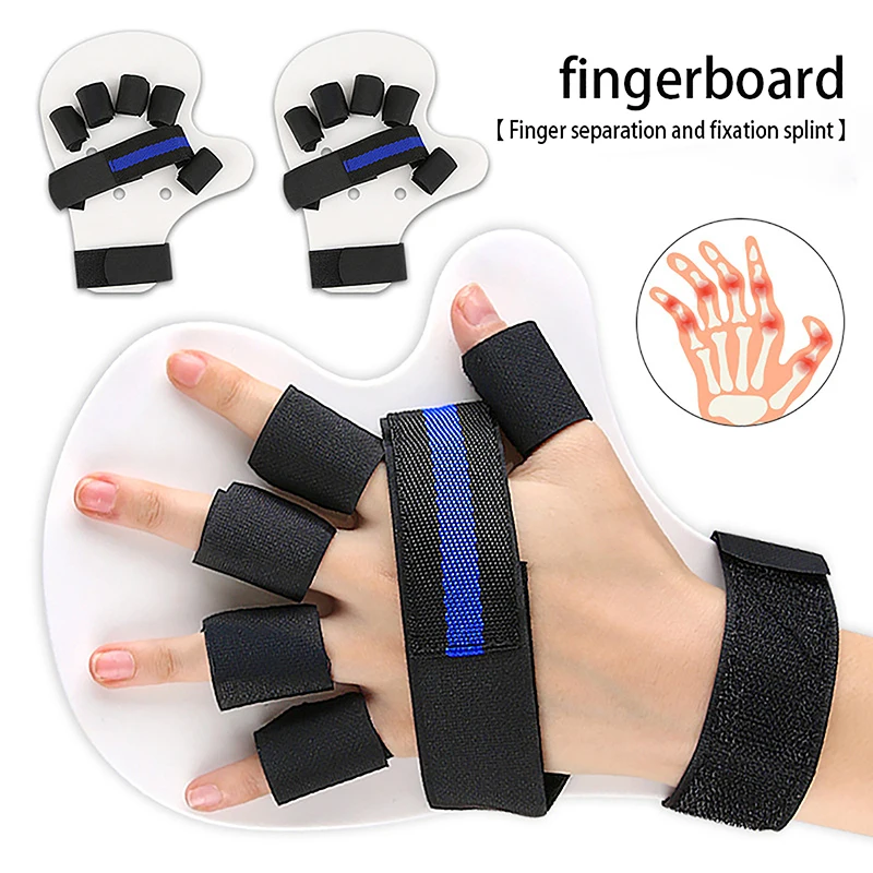 1PC M/L Five Finger Separate Board Finger Separation Fixation Training Splint Stroke Hemiplegia Hand Support Brace Training Tool