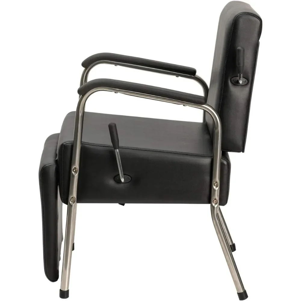 Salon Chairs Professional Salon Shampoo Chair Lever Controlled Reclining Chair with Kick-Out Leg Rest for Barber Shop Spa Chairs