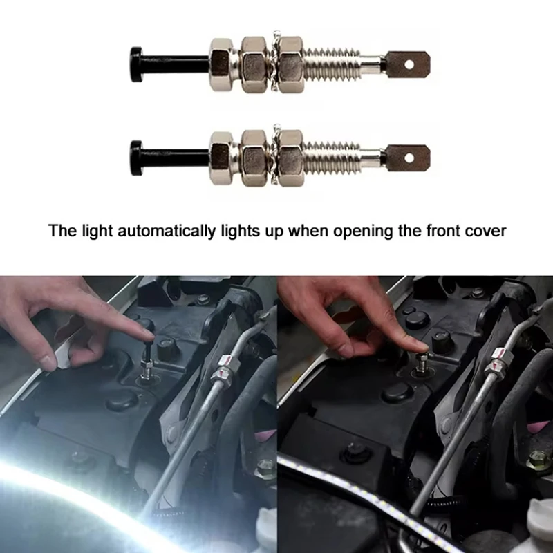 

2 шт., штифтовый переключатель на капоте, регулируемый светильник сигнализации, винт на капоте, универсальная автомобильная сигнализация, регулируемая безопасность, авто грузовик