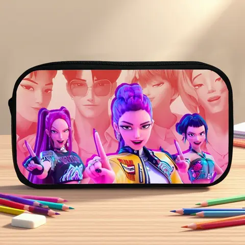 Demon Hunter Kpop Student Pennfodral Pennväska Tecknad Pennlåda Pennhållare Fodral Flicka Kosmetikväska Barnfödelsedagspresenter 10 best sales jordgubbspenna - №7