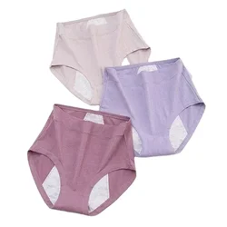 XL-6XL Briefs Menstrual Underpants Plus Size Cotton Panties for Menstruation High Waist Leak Proof Physiological Period Pants