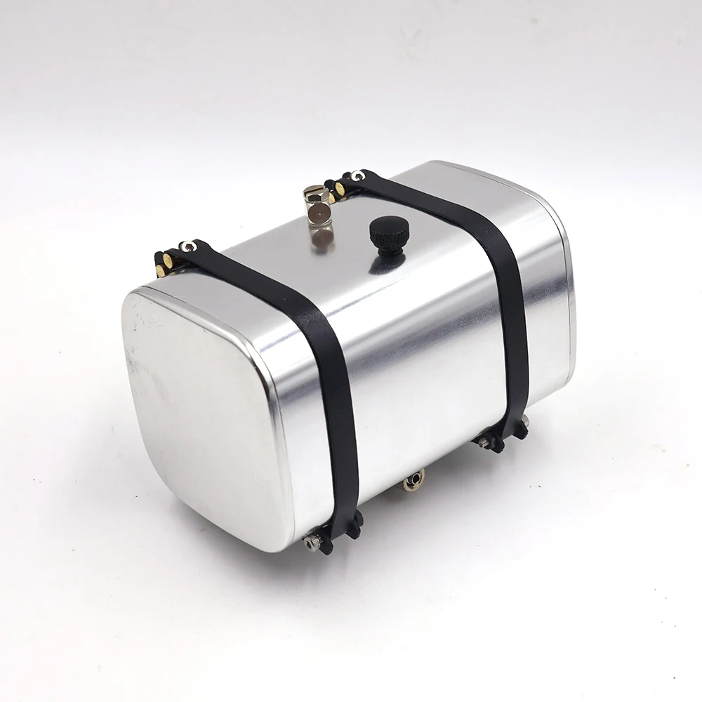 Serbatoio dell'olio idraulico multi-spec in metallo con tubo dell'olio per 1/14 Tamiya RC Truck Scania 770S Actros 3363 Volvo FH16 750 MAN Car Part