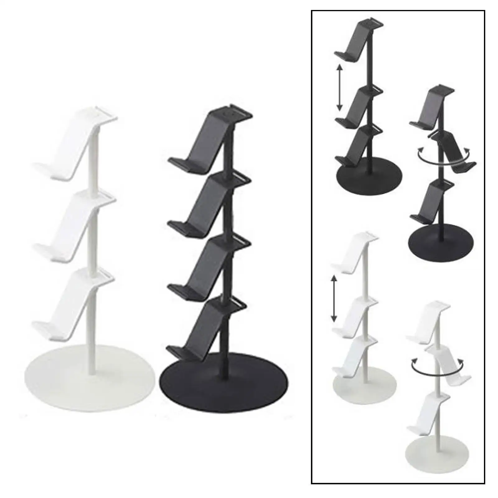 Controlador do jogo titular ajustável anti deslizamento base organizador suporte de silício presentes exibição suporte para ps4 para ps5 fones ouvido gamepad