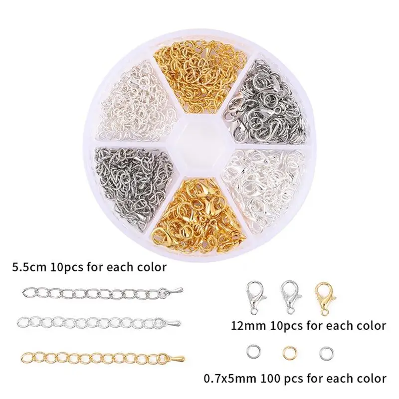 DIY Jewellery Making Kit with Lobster Clasp & Jump Rings