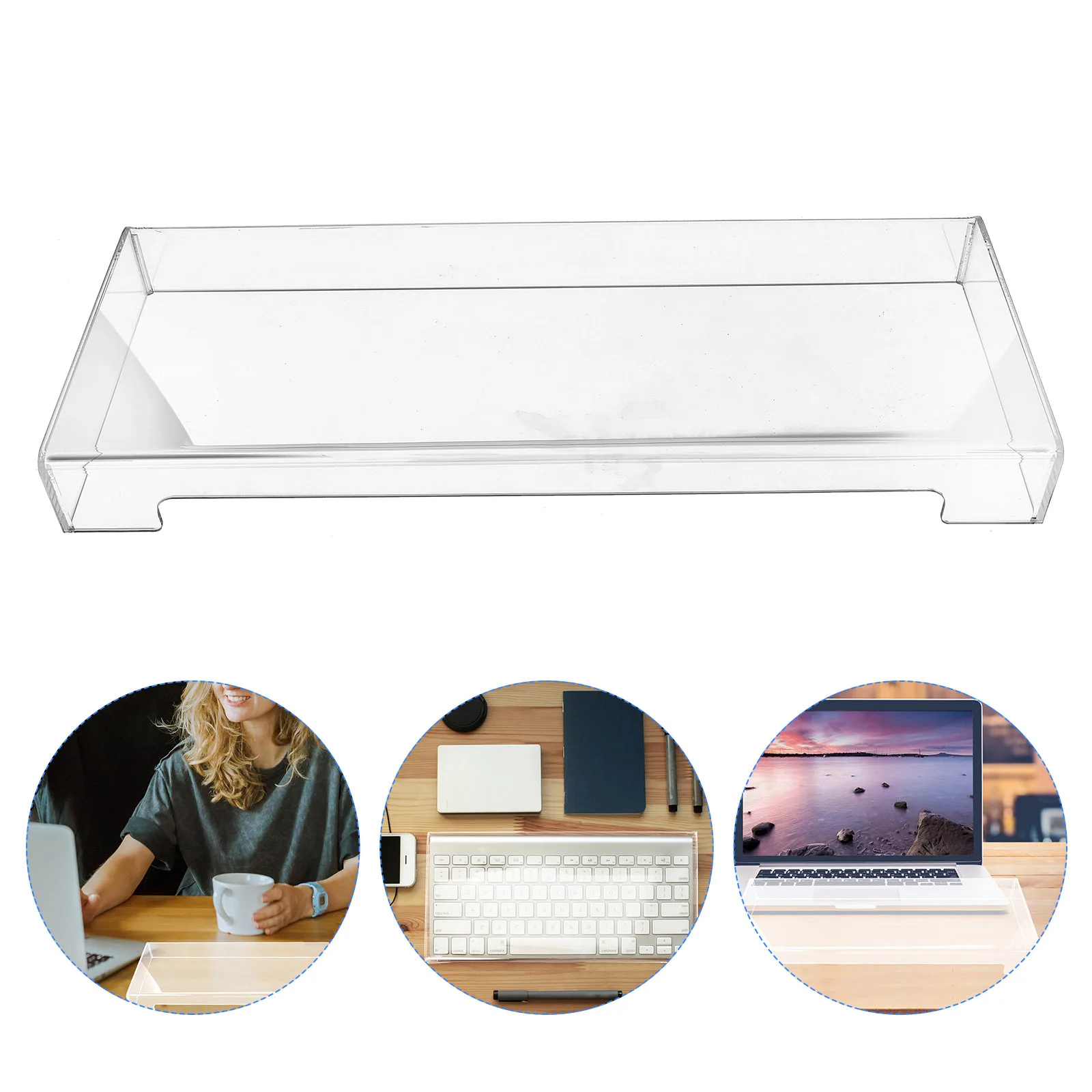 

Transparent Acrylic Keyboard Cover Water-Proof Dust Protector Household Key Board Case Versatile Keyboard Accessory