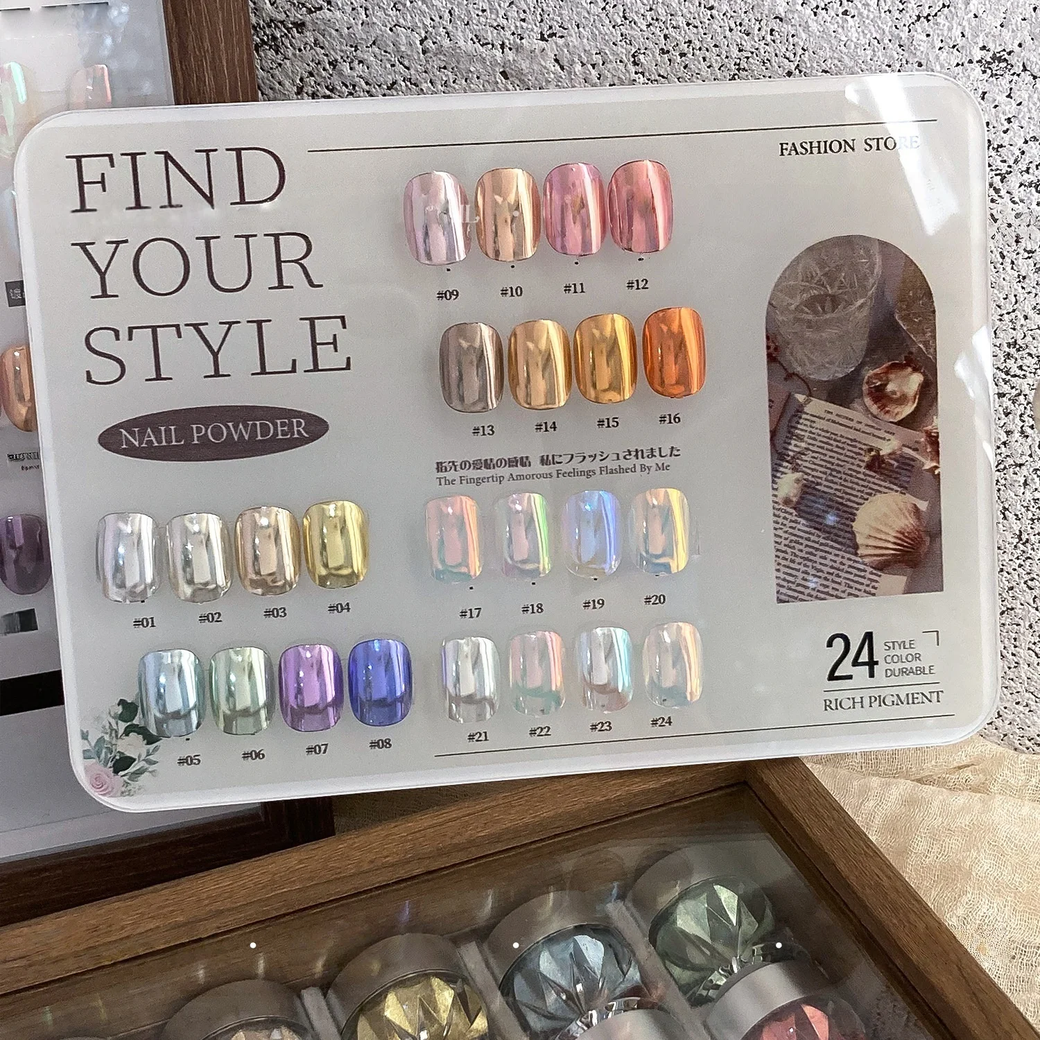 High-End Nail Art Set, 24 Colors Moonlight Mirror Powder Kit, Ultra-Fine Glitter, Japanese Style, Perfect for All Occasions - Image 5