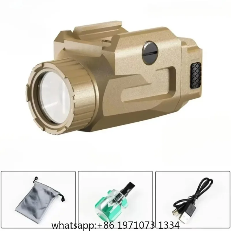 800LM Powerful Tactical  Light 4 Mode USB Rechargeable Quick Release Handgun Outdoor Shooting  Rail Mount