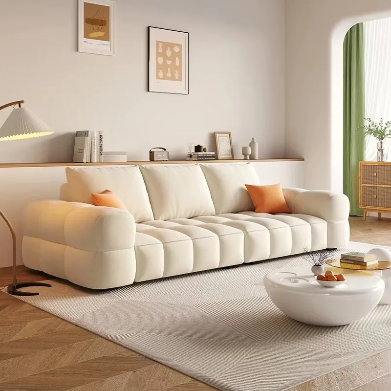 

Luxury 4 Seater Living Room Sofas Beige European Nordic Bedroom Lazy Office Couch Loveseat Modern Banken Woonkamer Furniture