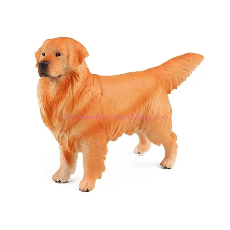 85AE Animal Plastic Dog Model Desktop Home Ornament DIY Realistic Artificial Hand Paint Adult Collection Craft Backyard Toy