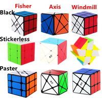 QiYi Fisher+Axis +Windmill 3 PCS Set Magic Cube Irregularly Change Professional Speed Cube 3x3x3 Puzzle Cubo Magico Toy Gifts