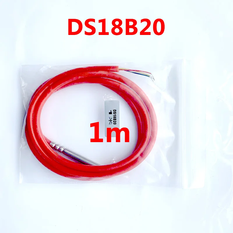 Imagem -05 - Impermeável Sensor de Temperatura Digital Sonda de Aço Inoxidável Cabo Silicone mm 50 mm 18b20 1m 2m 3m 5m Ds18b20