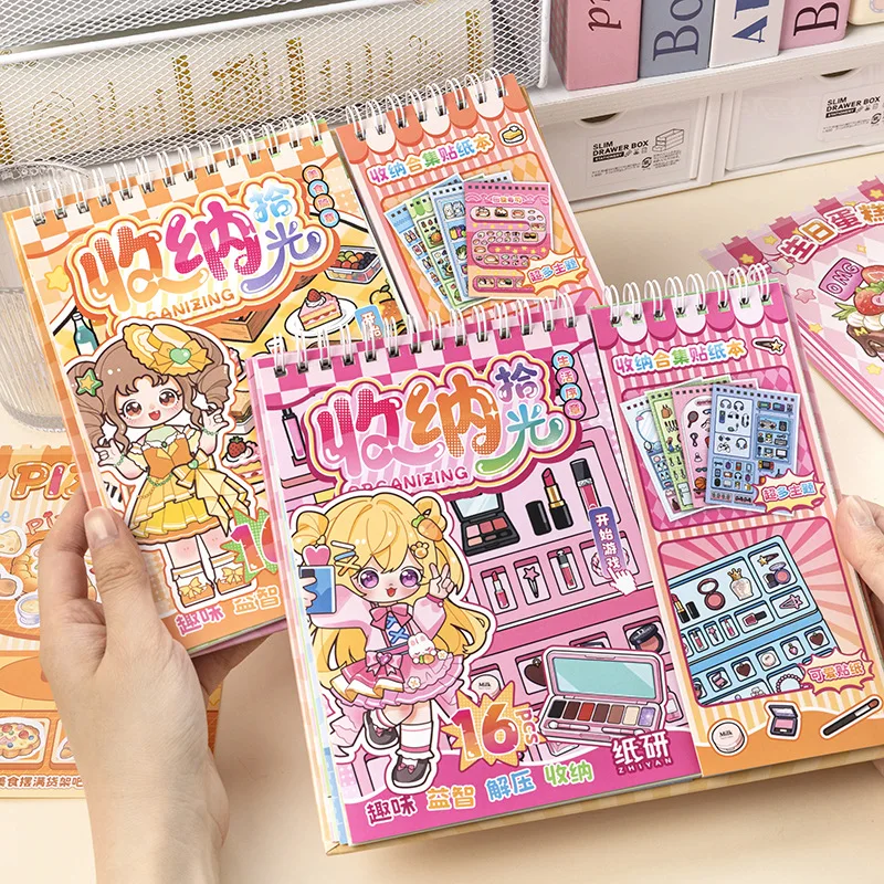 

Kawaii Food storage 3D Clothing storage Landscape Sticker book DIY Pocket Cabin Scene festival gift