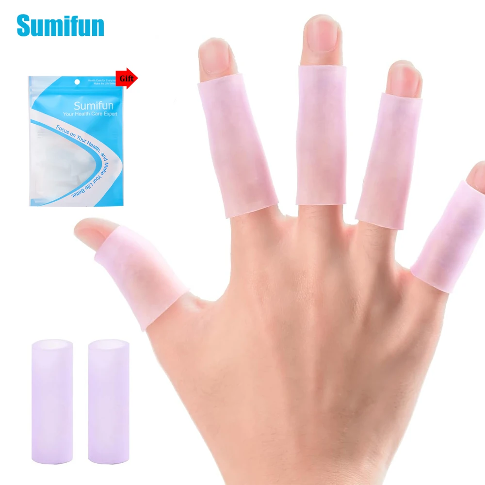 2Pcs/Pair Sumifun Finger Protector Toe Separator Toe Cushion Tubes Sleeves Foot Care Tool Relieve Bunion Corns Blisters Calluses
