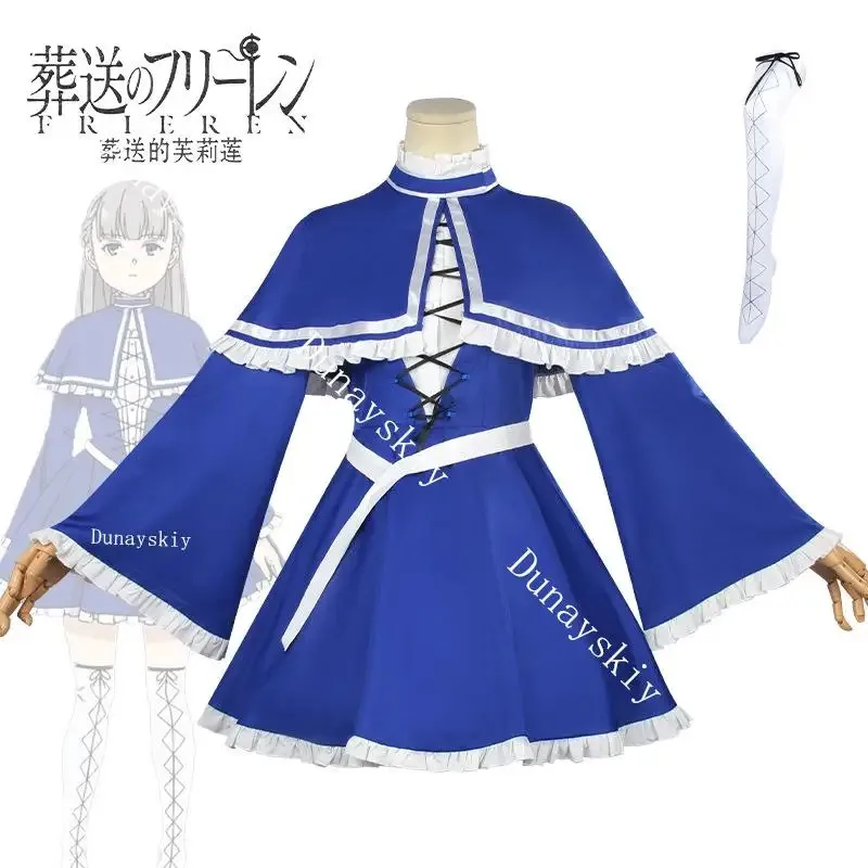 Lili 123Lawine Cosplay disfraz peluca Anime Frieren Beyond Journey's End vestido uniforme medias tercera clase Mage fiesta de Halloween G