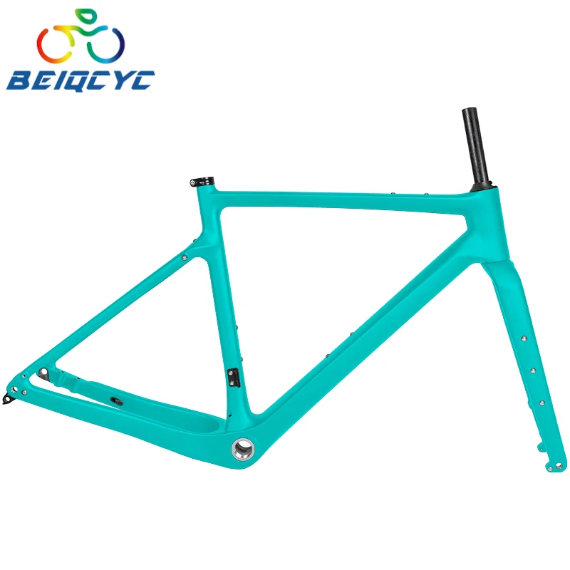 27.5 Carbon fiber Gravel road bike frame,Thru-axle Full Hidden cable Flat mount Disc Brake Gravel Bike Frame 700Cx47Tire - view 2