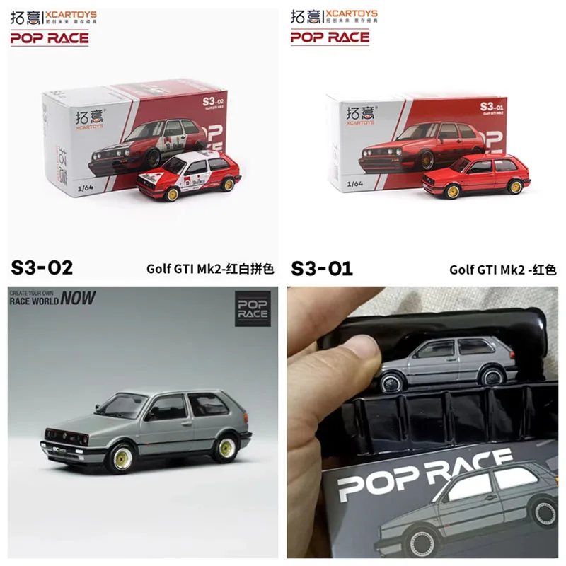 XCARTOYS POPRACE 1:64 Scale VW Golf GTI MK2 Alloy Simulation Car Model Classics Adult Souvenir Gift Static Display