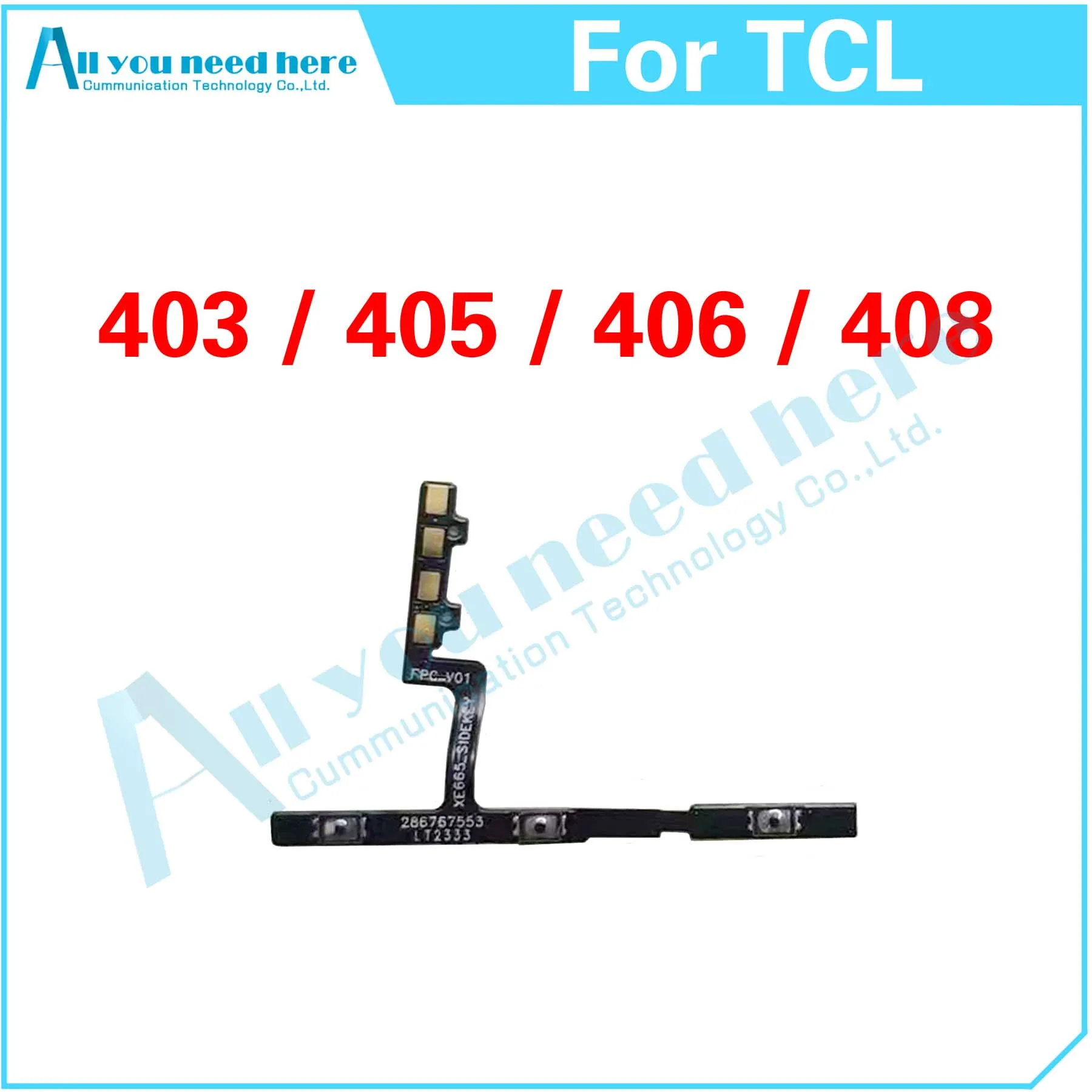 

For TCL 403 405 406 408 T431 T506 T507 Power On Off Key Volume Button Flex Cable Repair Parts Replacement