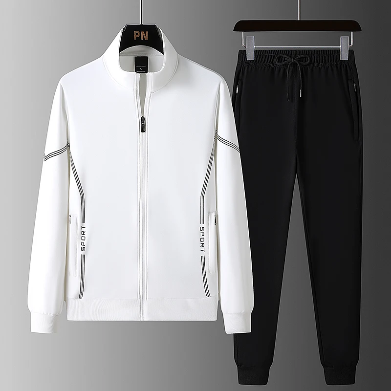 

Men Tracksuit Casual Joggers Hooded Sportswear Jackets Pants 2 Piece Sets Hip Hop Running Sports Suit