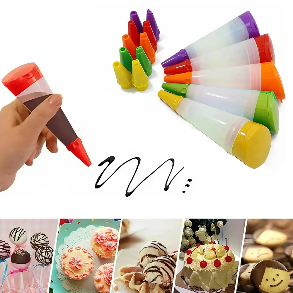 

1PC Food Writing Pen Chocolate & Cake Decorating Tools Cream Cup Cookie Icing Piping Pastry Nozzles Kitchen Baking Accessories