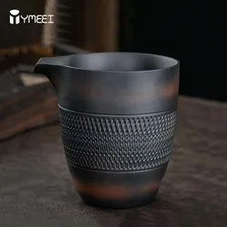 YMEEI Purple Pottery Teapot Tea Fair Cup Ceramic Handmade Tea Ceremony Cup Coffee Mug Kung Fu Tea Sets Master Fair Small Cup