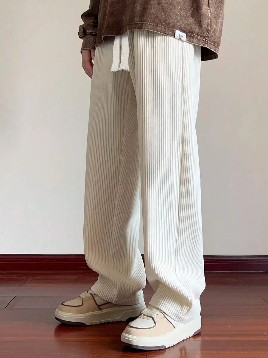 

Mens Corduroy Straight Leg Pants Casual Autumn Winter