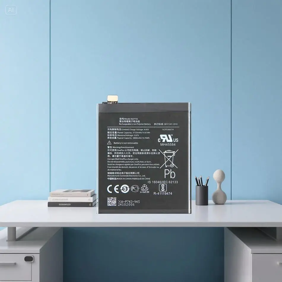 

Lightweight 3800Mah Mobile Phone Battery Good Low-Temperature Performance For Oneplus 7T One Plus BLP743