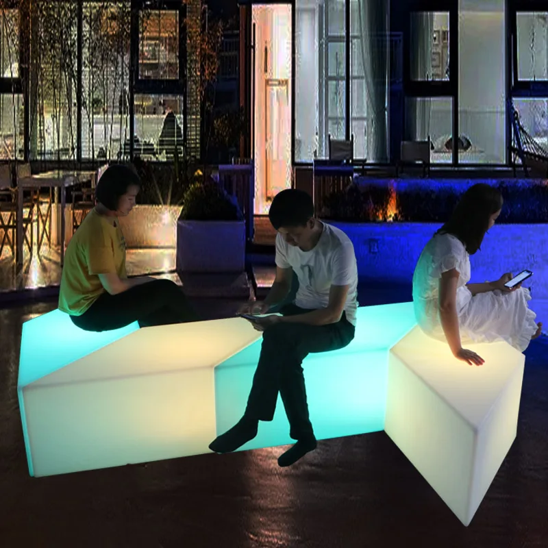 Luminous Diamond Bar stool Hotel KTV colorful seat combination