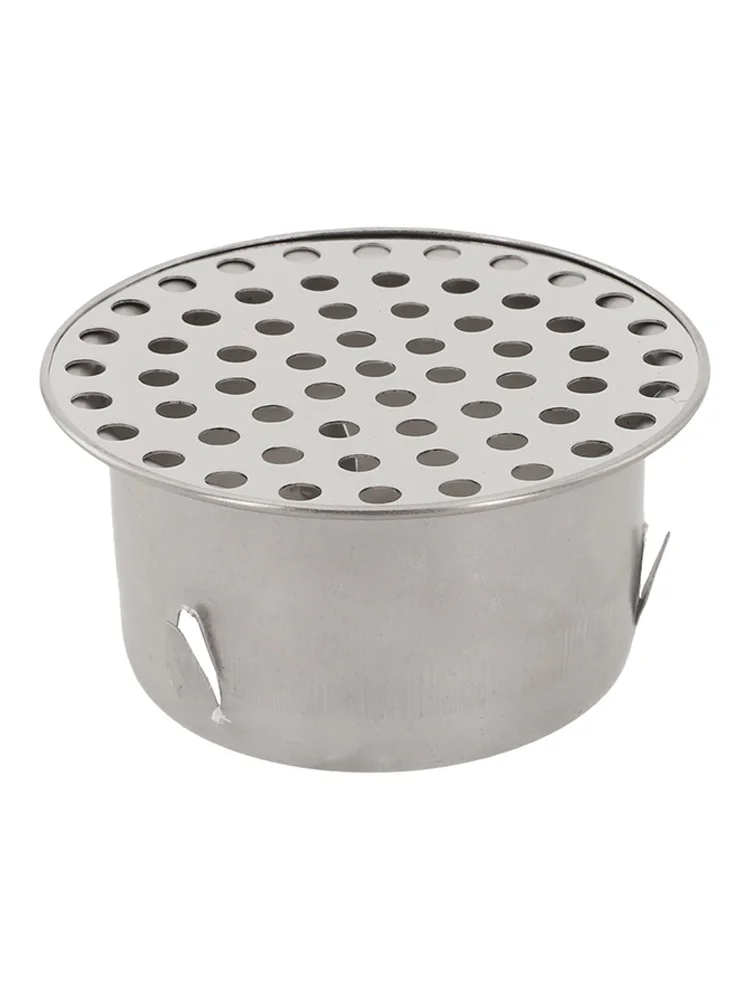Stainless Steel Floor Drain Cover Round Hole Drain For Rooftop Balcony And Garden Drainage With Clog-Resistant Hollow Structure