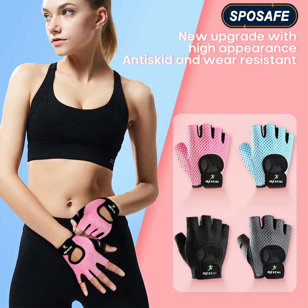 

2Pcs/Pair Gym Workout Gloves Men Women Breathable Cycling Gloves for Fitness Training Weightlifting Hanging Pull Ups Climbing