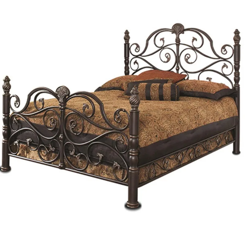 High-grade wrought iron wedding bed, retro bed 1.2 meters single bed 1.51.8 meters double iron frame bed, European princess bed