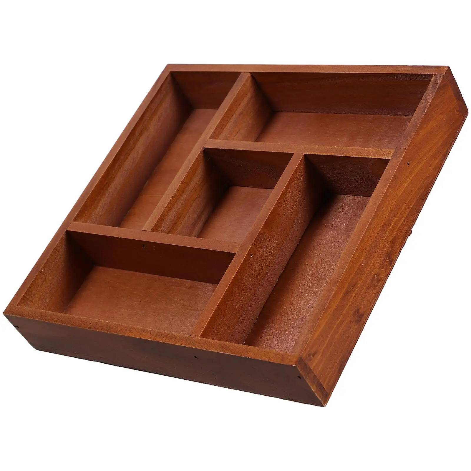 

Wooden Desktop 5 Compartments Retro Storage Box Desk Wooden Desk ganizer Drawer Trays Makeup Vanity ganizers