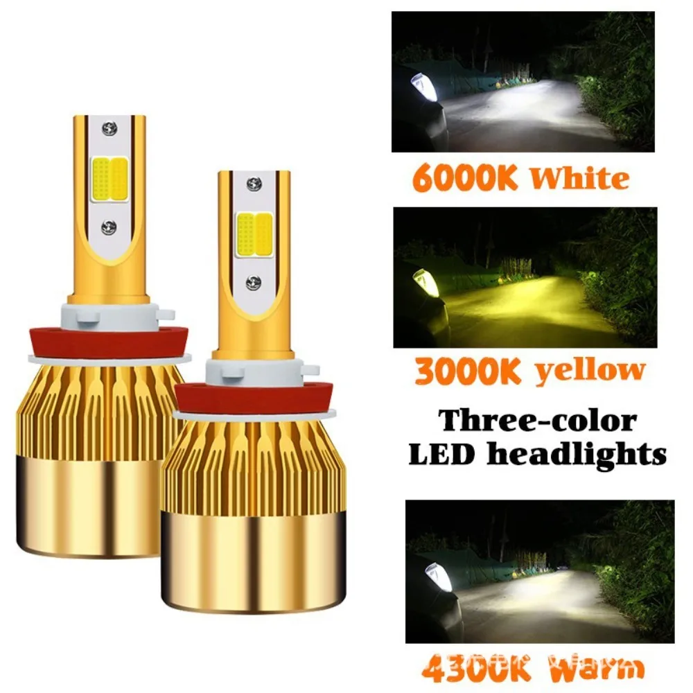 

12V 24W LED Headlight Bulbs H1 H7 H8 H11 HB3 HB4 9005 9006 3000K 4300K 6000K Fog Light Retrofit