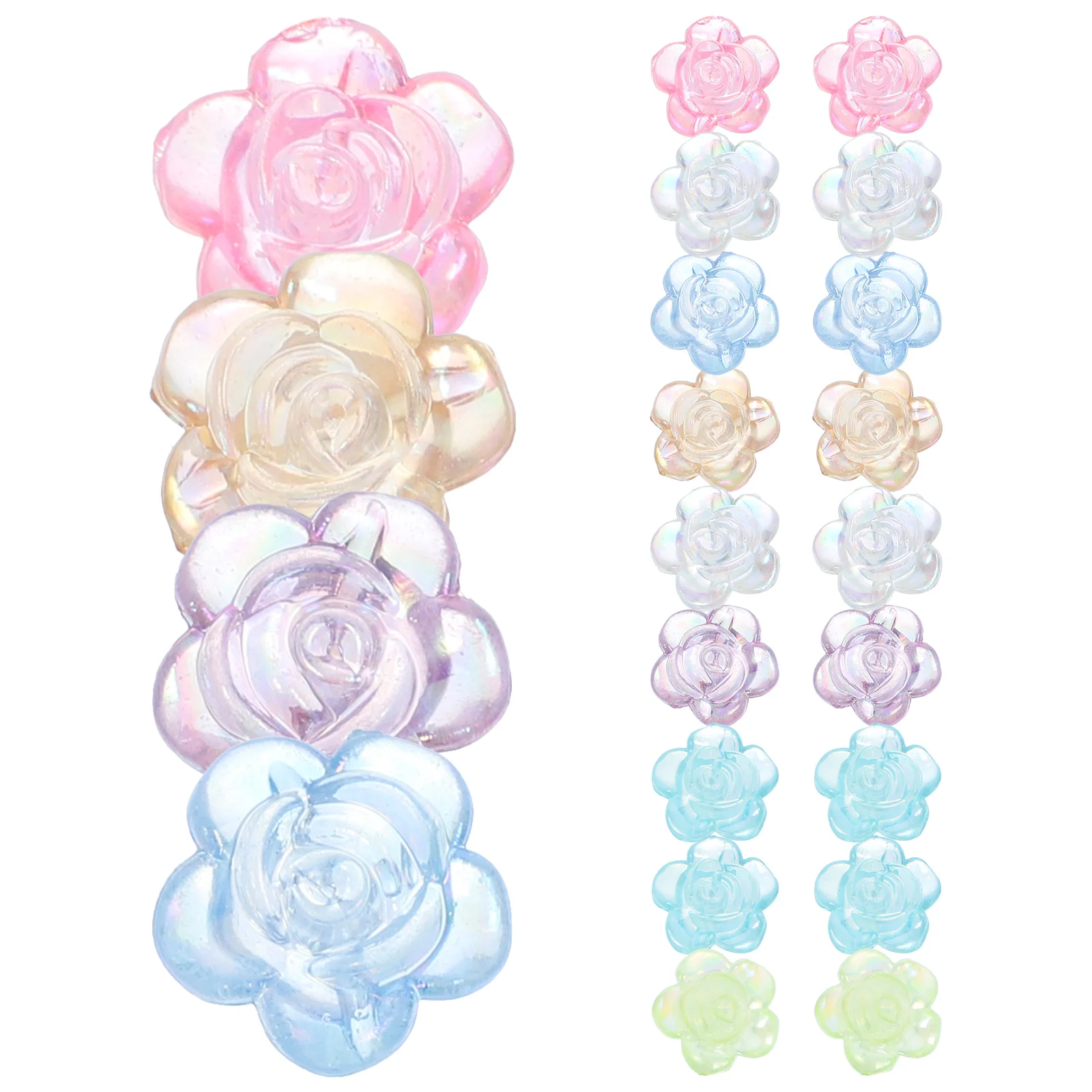 20 Pcs Beads for Necklace Making Resin Accessories Hair Accessory Jewelry Child
