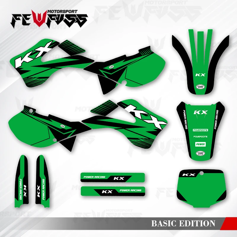 

Fewfuss Graphics Decals Stickers Motorcycle Background Custom For KAWASAKI 1999 2000 2001 2002 KX 125-250 004