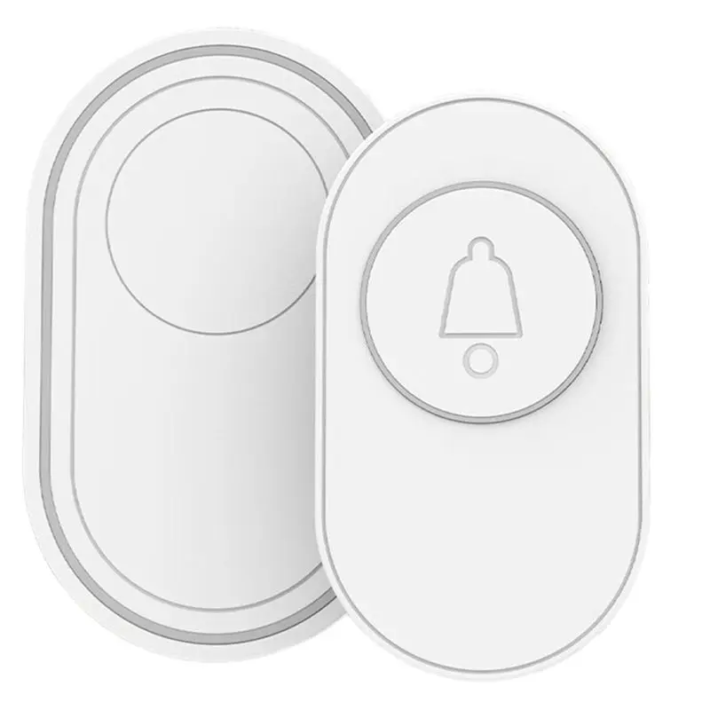 ABYP Black Color Indicator Light Wireless Doorbell 433Mhz Waterproof Button Adjustable Volume 36 Melodies Ringtones Remind US Pl