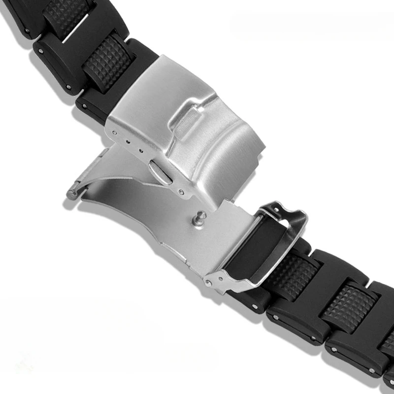 For Casio Integrated Plastic Steel Convex Interface Fold Buckle G-SHOCK Ga-1000 1100 Airbus GW-A1100 A1000 Watch Strap