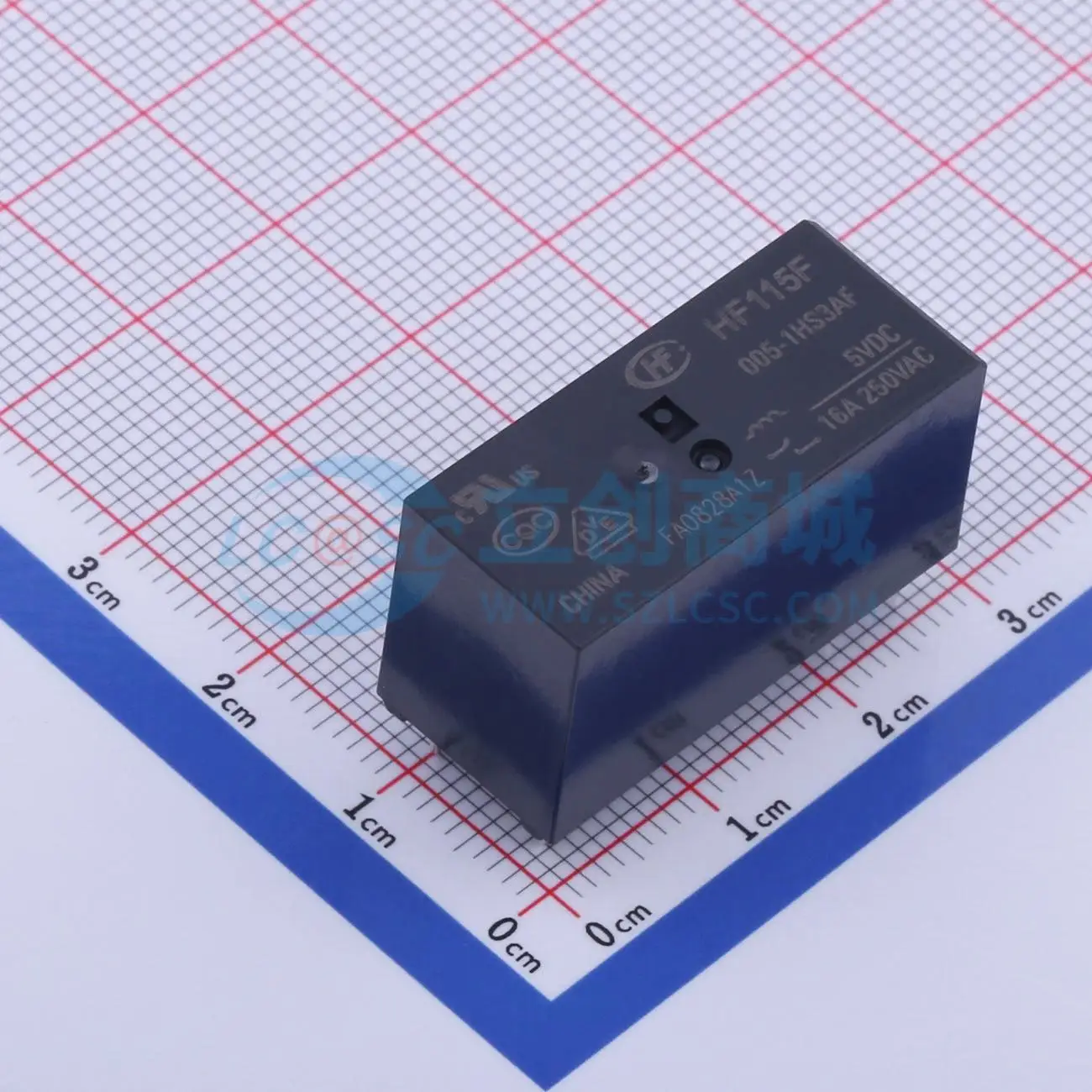 5pcs HF115F/005-1HS3AF 5V DIP 29x12.7mm SPST NO Power Relay PCB Electronic Switch