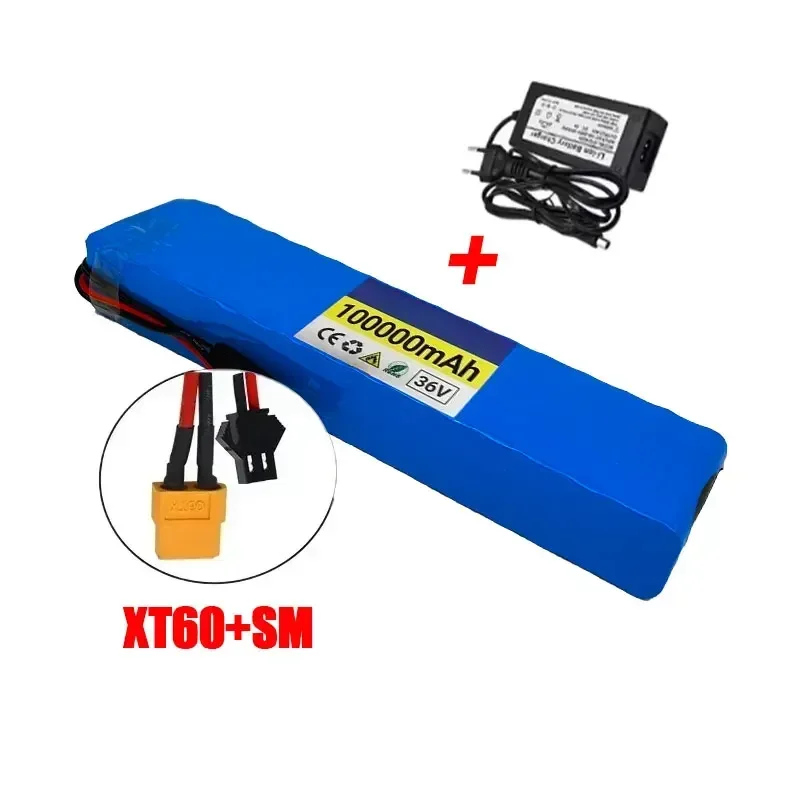 36 V 100Ah 18650 Oplaadbare Lithium Batterij 10S3P 1000 W met BMS voor Fiets Scooter Batterij + Lader