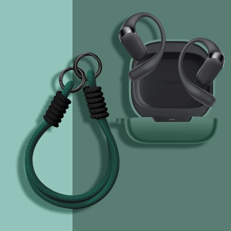 مناسبة ل SHOKZ OpenFit 2 T920/T921 موضة سيليكون بلوتوث سماعة الغطاء الواقي مع مشبك حبل