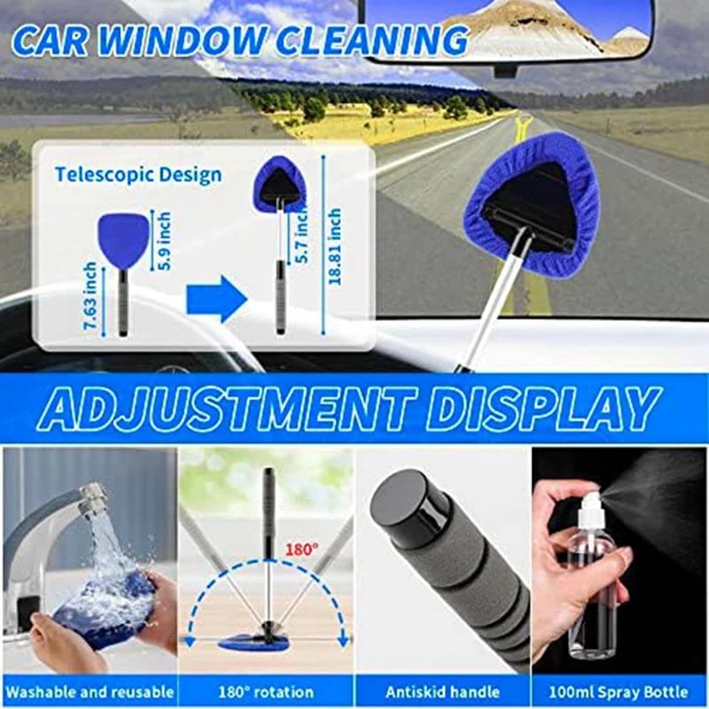 Car Interior Detailing Kit Car Interior Care Set Kit With Windshield Cleaning Tool, Car Interior Cleaning, 16PCS