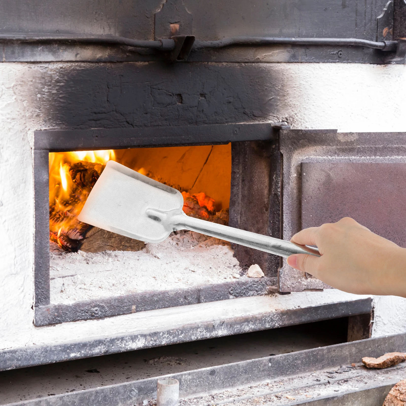 

4 Pcs Coal Shovel Charcoal Scoop Outdoor Tools Grill Accessories Wear-resistant Fireplace Silver