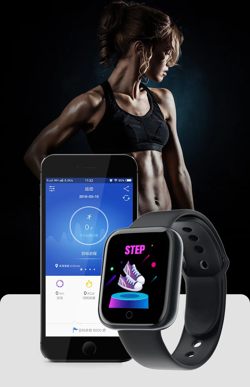 2022 mode Smart Digitale Uhr Frauen Männer mit Y68 D20 Bluetooth Anruf Erinnerung Remote Kamera Sport Armbanduhr Für Apple Android